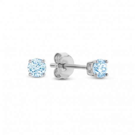 Ladies' Earrings New Bling 9NB-1151 Silver Blue