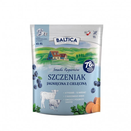 BALTICA Smaki regionów Junior Lamb with veal - dry dog food - 1kg