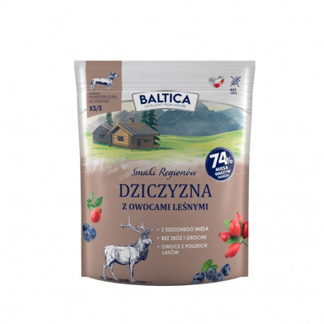 BALTICA Smaki regionów Small breeds Venison with forest fruits - dry dog food - 1kg