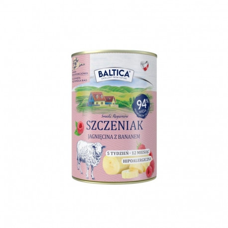 BALTICA Smaki regionów Puppy Lamb with banana - wet dog food - 400g