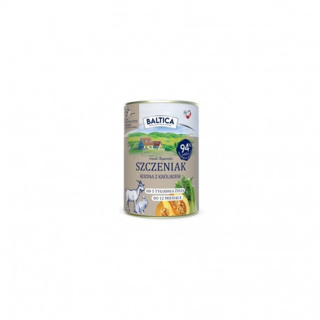 BALTICA Smaki regionów Puppy Goat with rabbit - wet dog food - 400g