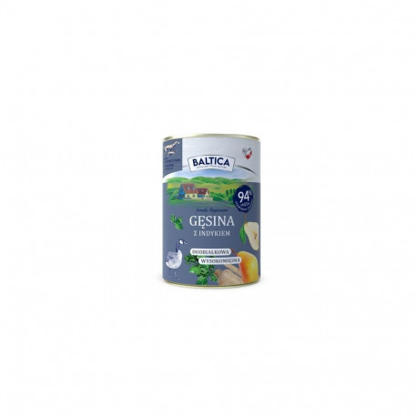 BALTICA Smaki regionów Goose with turkey - wet dog food - 400g
