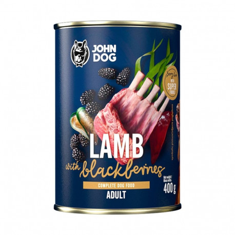 JOHN DOG Berry Line lamb mustikatega märg koeratoit 800g