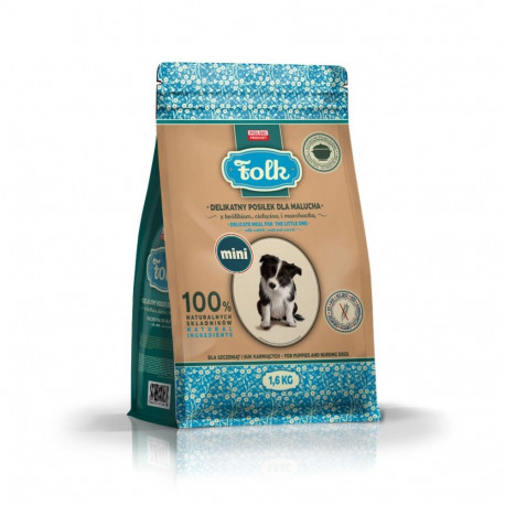 FOLK Junior Small breeds Gentle meal for puppy with rabbit, veal and carrot - dry dog food - 1,6kg