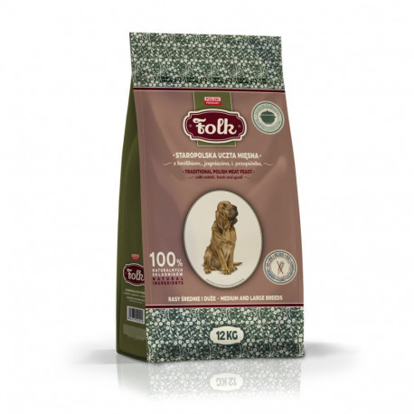 FOLK keskmistele ja suurtele tõugudele traditsiooniline poola lihapidu küüliku, lambaliha ja vutiga 