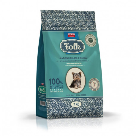 FOLK väikestele tõugudele traditsiooniline masuuria hirvelihahautis peedi ja jõhvikatega kuiv koerat