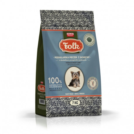 FOLK väikestele tõugudele podhale stiilis lambaprae ja vutiga ning peterselliga kuiv koeratoit 7kg