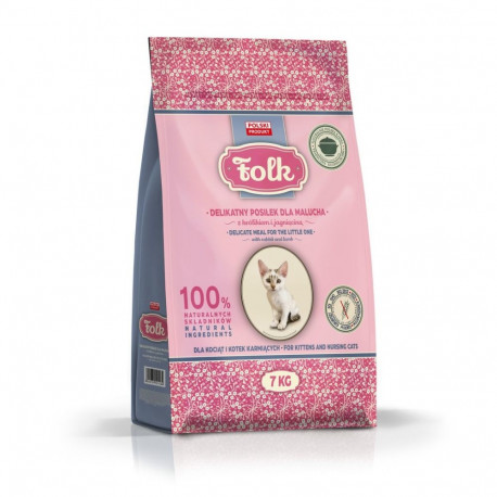 FOLK õrn eine kassipoegadele küüliku ja lambaga kuiv kassitoit 7kg