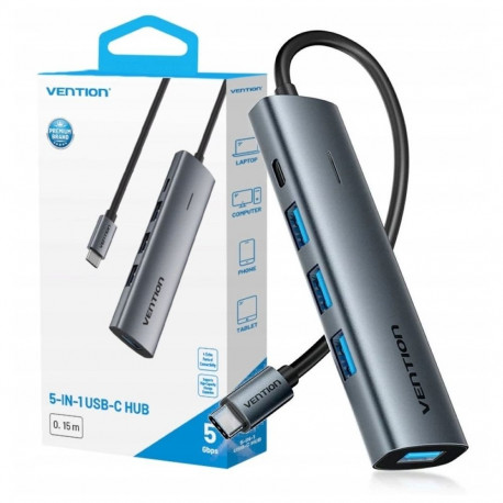 Hub 5v1 USB-C 3.0 Vention 0.15m