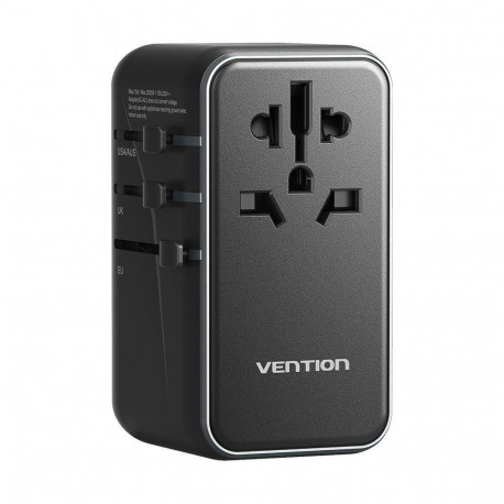 Adapter with Vention 100W charger 1xUSB-A 3xUSB-C