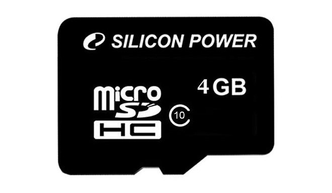 Silicon Power atmiņas karte microSDHC 4GB Class 10