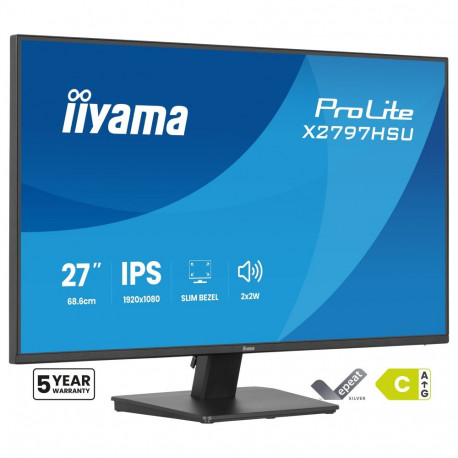 68,6cm/27" (1920x1080) iiyama ProLite X2797HSU-B1 16:9 IPS 4ms 120Hz HDMI DisplayPort USB VESA kõlar