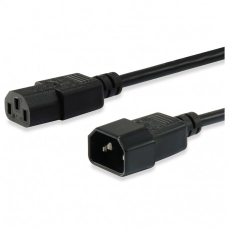 "Equip Kaltgeräteverl.-Kabel IEC C14 -> IEC C13 St/Bu 3m sw"