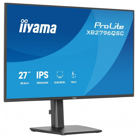 "68,5cm/27"" (2560x1440) iiyama ProLite XB2796QSC-B1 16:9 IPS 4ms 75Hz HDMI USB-C USB VESA Speaker B