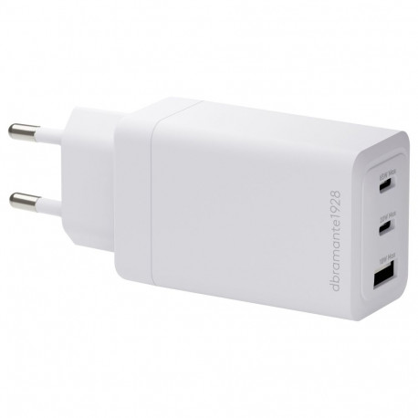 "dbramante1928 re-charge - Netzteil - 65 Watt - 3 Ausgabeanschlussstellen (2 x USB-C, USB) - wei"