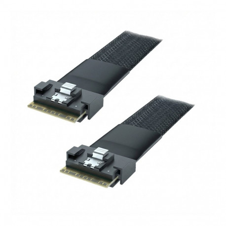"Supermicro Kabel CBL-MCIO-1340M5-1 semi-flat MCIO x8 (STR) auf MCIO x8 (STR) 40cm"