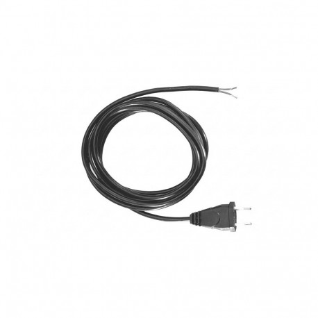 "BACHMANN Zuleitung 2x0.75 2m schwarz H03VVH2-F Eurostecker unverpackt"