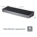 "D StarTech Triple-Video Laptop Dockingstation - USB 3.0 - Docking Station"