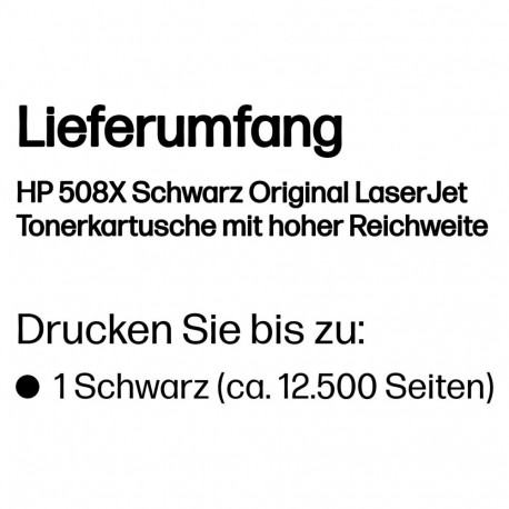 "HP Toner 508X CF360X Schwarz"