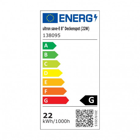 Ultron LED-laevalgusti save-E 8'' 22 Watt 4000K, 1500lm