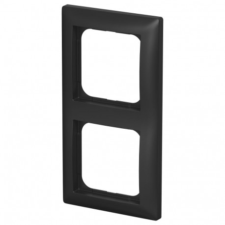 "BUSCH JAEGER BJ 1722-915 Abdeckrahmen 2-fach schwarz matt - Busch-balance® SI 2CKA001725A1569"