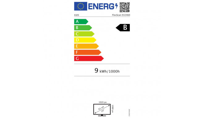 EIZO 60.5cm (23.8") EV2460-WT 16:09 DVI+HDMI+DP+USB IPS valge