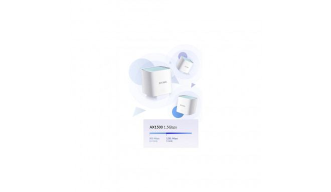 D-Link M15-3 EAGLE PRO AI AX1500 Mesh-süsteem, 3-pakk
