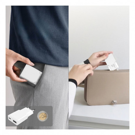 4smarts PDPlug Duos Slim 20W GaN USB-C/A laadija ja USB-C kaabel