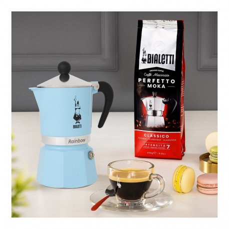 "Bialetti Rainbow - Espressokocher - hellblau - für 3 Tassen"