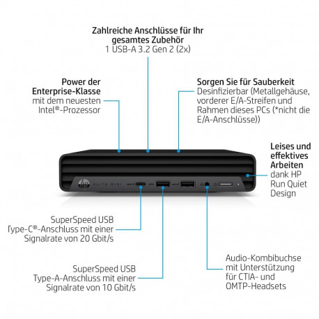 "HP Elite Mini 800 G9 Intel Core i7-14700 16GB 512GB/SSD W11P 1J War (DE)"