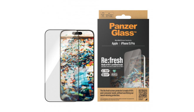 "PanzerGlass iPhone 15 Pro. Refresh UWF w. Aligner"