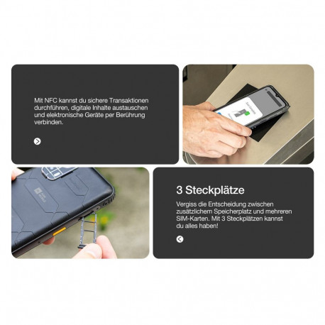 "AGM Mobile H MAX Outdoor Rugged Smartphone 128GB 4RAM 4G black"