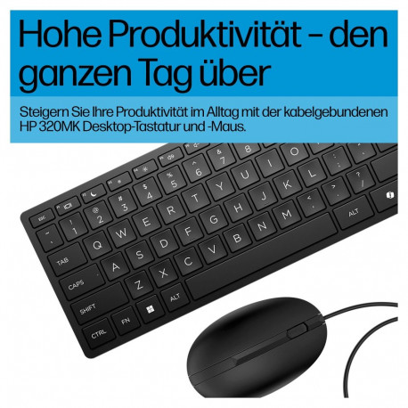 HP 320MK juhtmega USB-A Copilot klahviga must