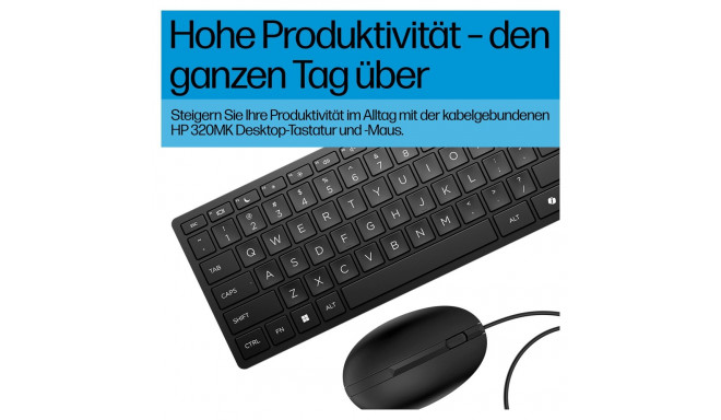 "HP 320MK Kabelgebunden USB-A Copilot Taste Schwarz"