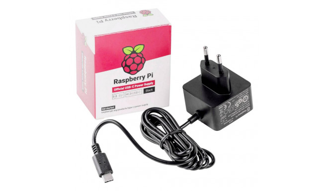 "Pi 5 Zubehör - 27W USB-C Power Supply, Netzteil, schwarz"