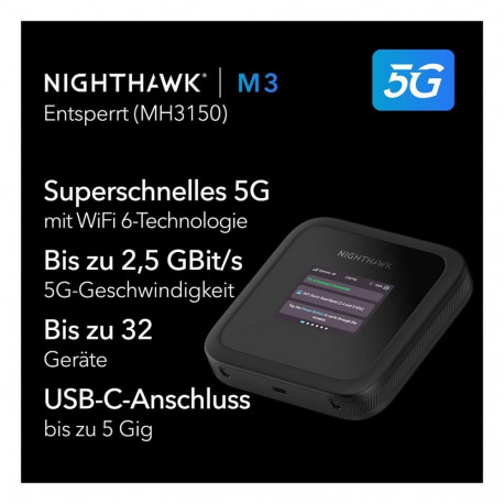 "NETGEAR WL-Router MR3150-100EUS Nighthawk M3 5G Mobil"