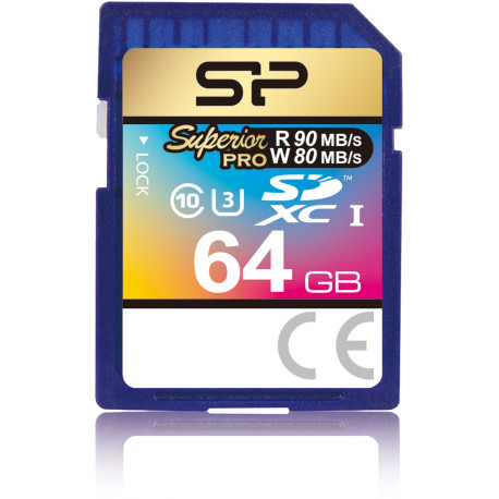 Silicon Power memory card SDXC 64GB Superior UHS-I U3