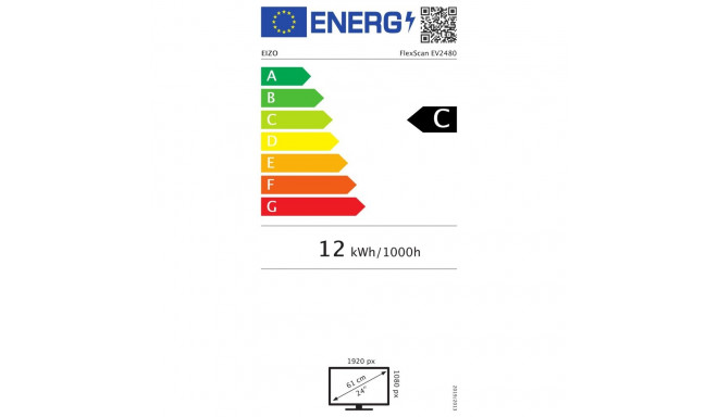 "EIZO 60.5cm (23.8"") EV2480-WT 16:09 DVI+HDMI+DP+USB-C white"