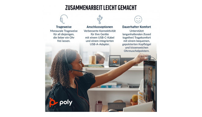 "HP Poly Headset Blackwire C3310 Mono USB-C/A"