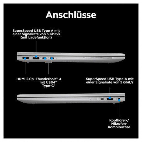 "HP ZBook Firefly 14 G11 Intel Core Ultra 7 155H 35,56cm 14Zoll WUXGA 16GB 512GB/SSD NVIDIA A500 4GB