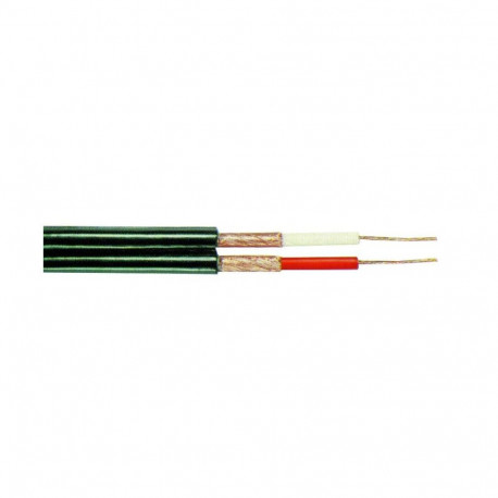 Mikrofonikaabel 2x0,10mm² eraldi varjega, must 200m/rull