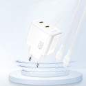 Dudao A28PEU PD 45W GaN 2xUSB Wall Charger - White