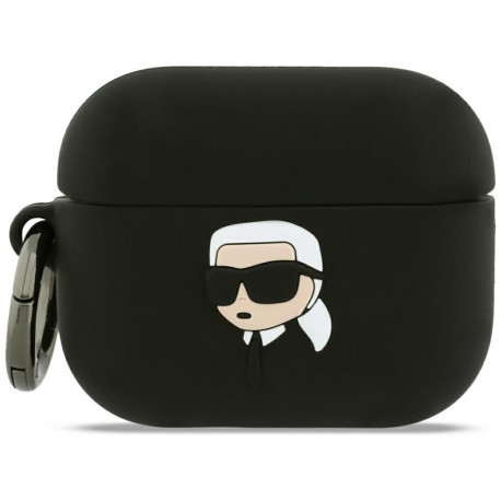 Karl Lagerfeld Silicone Karl Head 3D Case for AirPods Pro 3 - Black