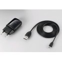 HTC vooluadapter USB microUSB kaabliga TC-E250, must