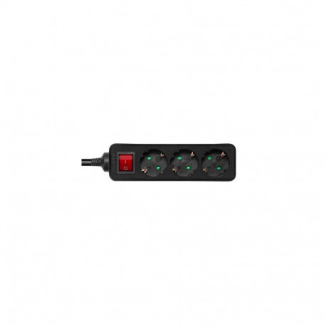 Deltaco GT-0362 power extension 5 m 3 AC outlet(s) Indoor Black