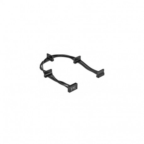 DeLOCK Cable Power SATA 15 pin plug > 4 x SATA 15 pin receptacle 40 cm black