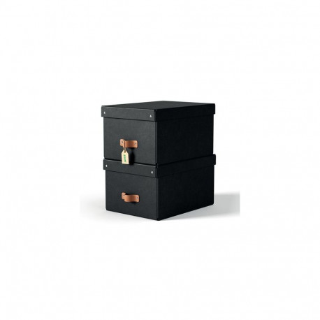 Leitz Puro Storage Box with lid, medium, 17L, 100% recycled card, pack of 2