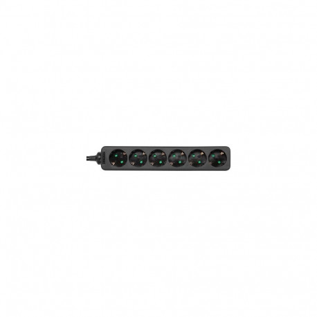 Deltaco GT-0622 power extension 5 m 6 AC outlet(s) Indoor Black