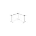 Digitus Electrically height-adjustable table frame, 90° L-shaped, triple motor, 2-step, white