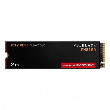 SSD|SANDISK|2400xTBW rating|NVMe Yes|PCI Express 5.0|M.2|2000 GB|POWERED BY SANDISK|Black SN8100|WDS